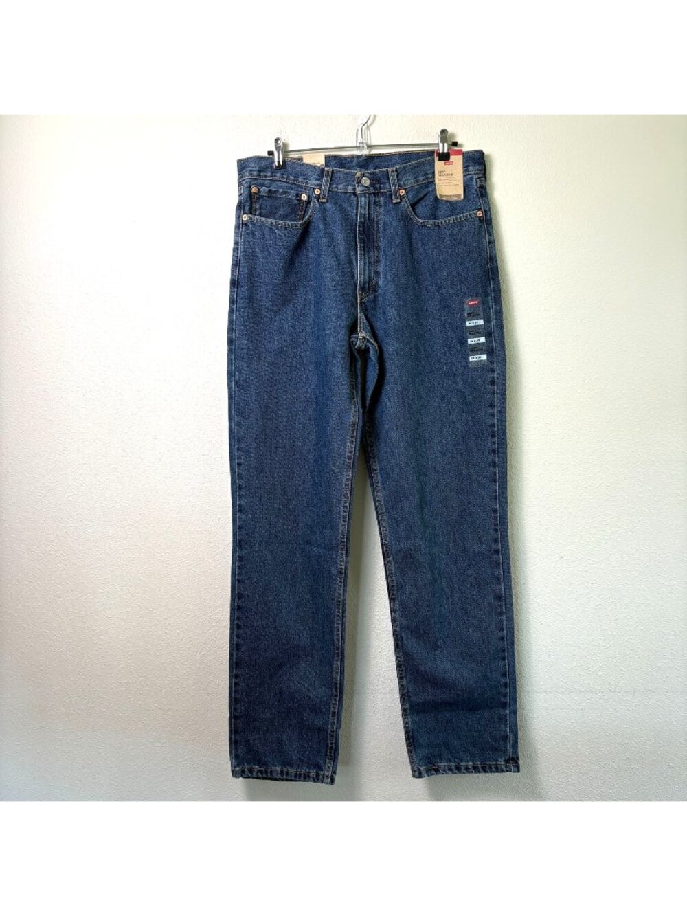Levis 550 Relaxed Fit Jeans Size 34 x 36 Dark Blue Denim Cowboy Casual Work NWT
